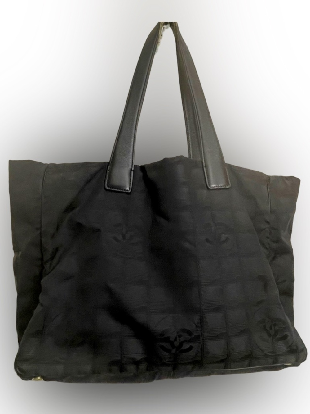 Chanel New Travel Ligne Black Nylon Fabric Tote Bag